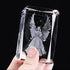 Crystal Guardian Angel Figurine with Colorful Light Base, Laser Engraved Glass Angel Gifts